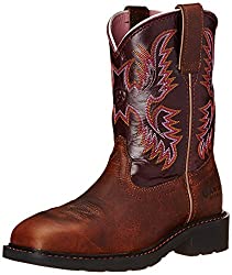 Ariat Women's Krista Pull-on Steel Toe Western Cowboy Boots