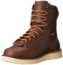 Danner Men's Quarry USA 8 Inch Alloy Toe Wedge Work Boots