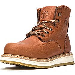 ROCKROOSTER Mens Work Boots, 6 Inch Soft Toe  Wedge Sole Boots,  AP615